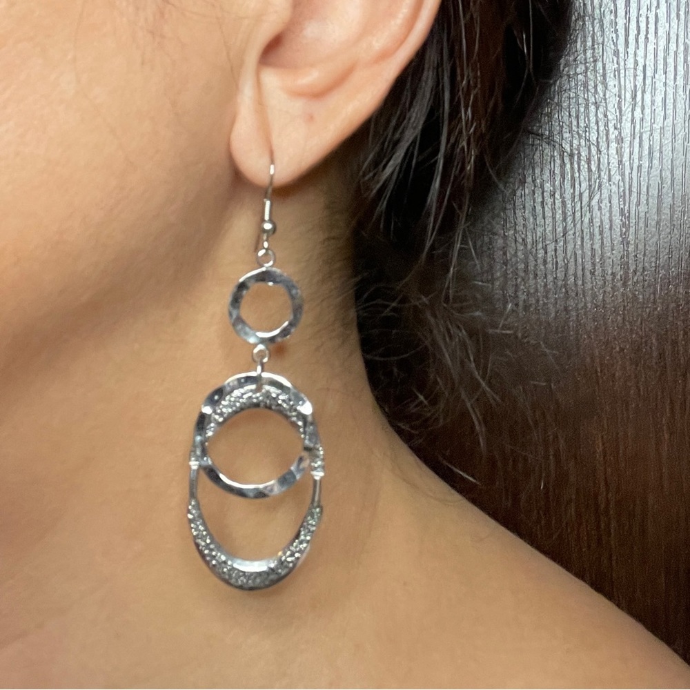 Fun hoopy dangly earrings